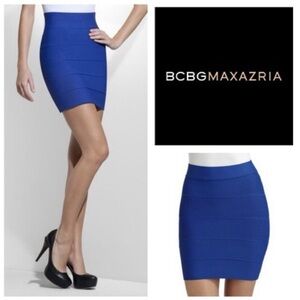 Y2K BCBGMaxAzria Vibrant Larkspur Blue Mini Skirt